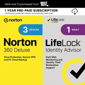 Norton – 360 Deluxe (3 Device) with LifeLock