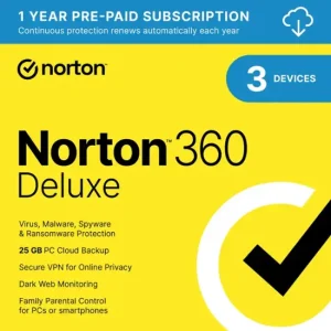 Norton – 360 Deluxe (3 Device) Antivirus Internet Security Software